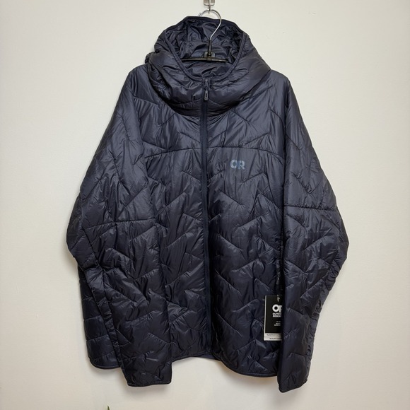 OR Outdoor Research VerticalX Superstrand Quilted Hoodie Navy 2X Women's Jacket - Picture 8 of 8